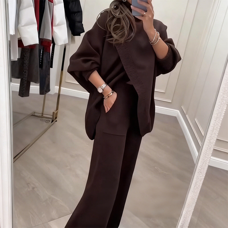 ✨ Kuschelwohl™ Oversize Damen-Strickset – Pullover & Hose | 2-teilig | Jetzt im Weihnachts-Sale –40% 🎁