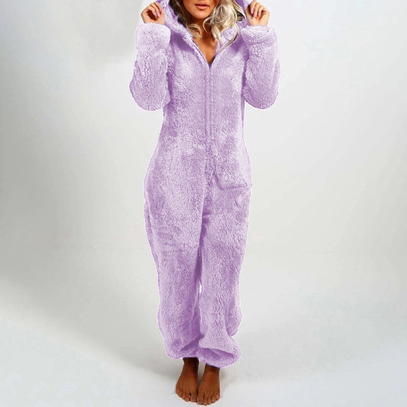 ✨🦊 Combinaison à capuche ultra-douce pour se détendre – tissu pelucheux, design ludique et coupe confortable (Un indispensable pour des moments cocooning à la maison !)