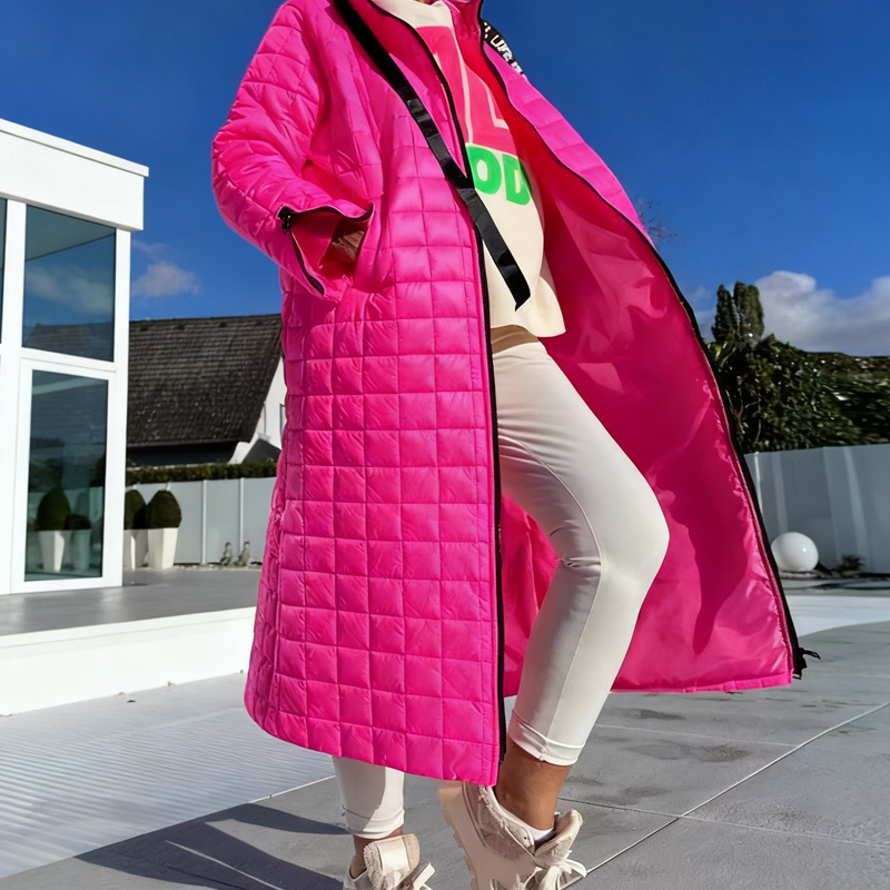 Doudoune longue matelassée tendance à capuche pour femme | Collection hiver 2025 | Jusqu'à 40 % de réduction pour Noël 🎄 