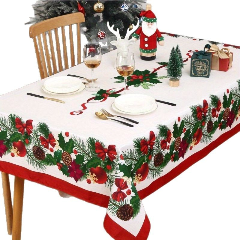 🔥Solange der Vorrat reicht 40 % Rabatt!🎅🏻 Waterproof Rectangular Christmas Tablecloth