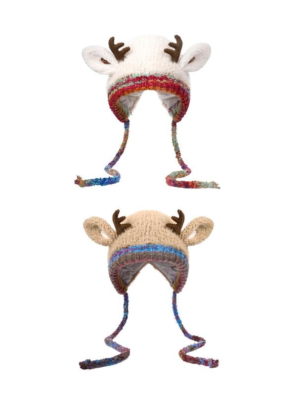 Original Festliche Weihnachtsgeweihmütze – Superweich, Warm & Niedlich ❄️🎅
