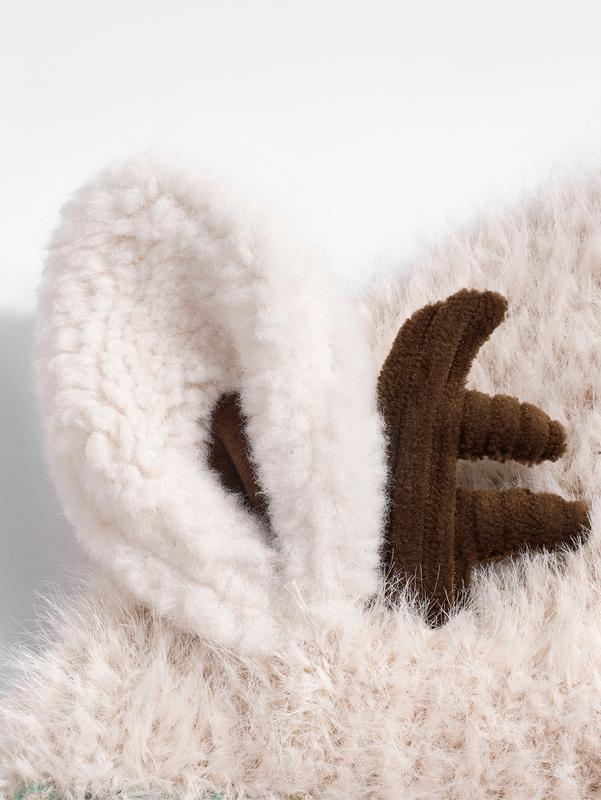 Original Festliche Weihnachtsgeweihmütze – Superweich, Warm & Niedlich ❄️🎅