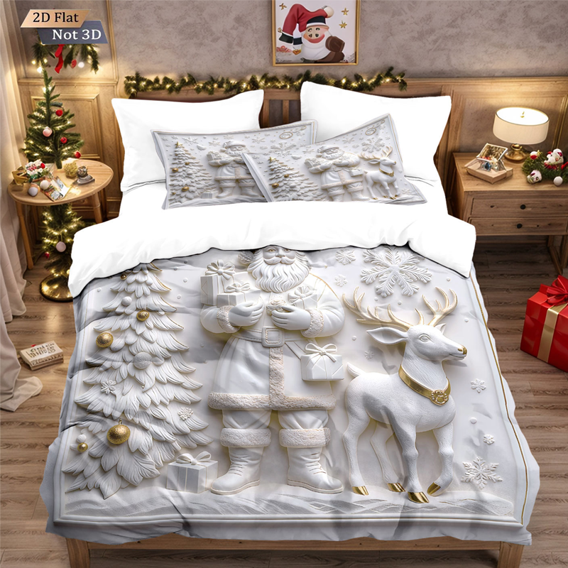 🔥Black-Friday-Mega-Angebot – 50 % Rabatt!🔥Festliches Weihnachts 3-teiliges Bettwäsche-Set