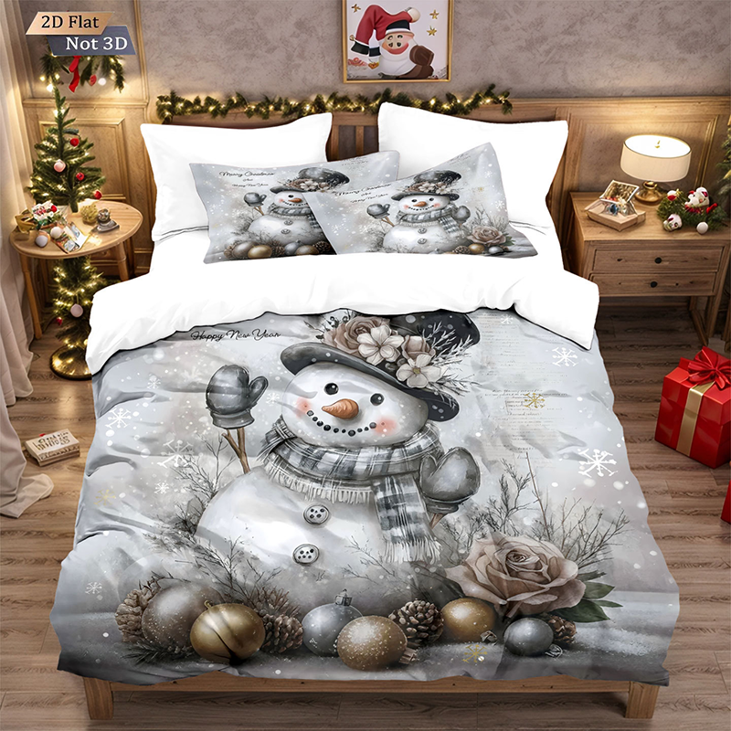 🔥Black-Friday-Mega-Angebot – 50 % Rabatt!🔥Festliches Weihnachts 3-teiliges Bettwäsche-Set