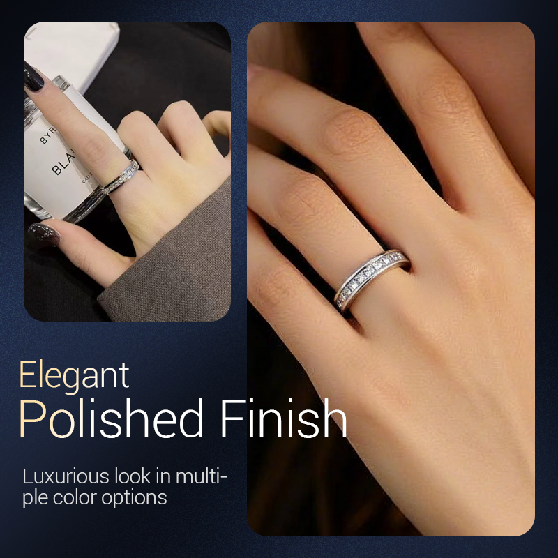 💍 Kuschelwohl™ Rotationsbar Spinnerring aus Titanstahl mit Zirkonia – Funkelnde Eleganz | Weihnachtsrabatt –30 % 🎁