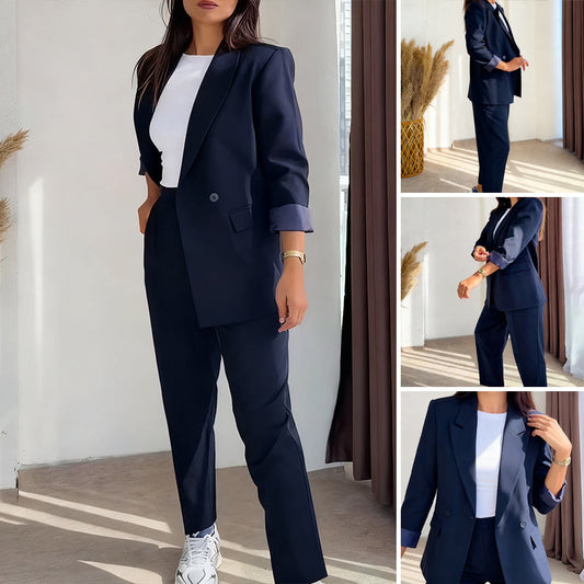 🎁 Ensemble deux pièces pour femme Kuschelwohl™ – Blazer et pantalon élégants | Soldes d'hiver – 40 % de réduction ❄️