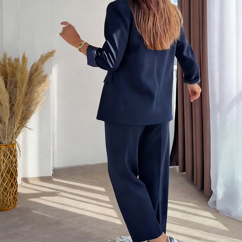 🎁 Ensemble deux pièces pour femme Kuschelwohl™ – Blazer et pantalon élégants | Soldes d'hiver – 40 % de réduction ❄️