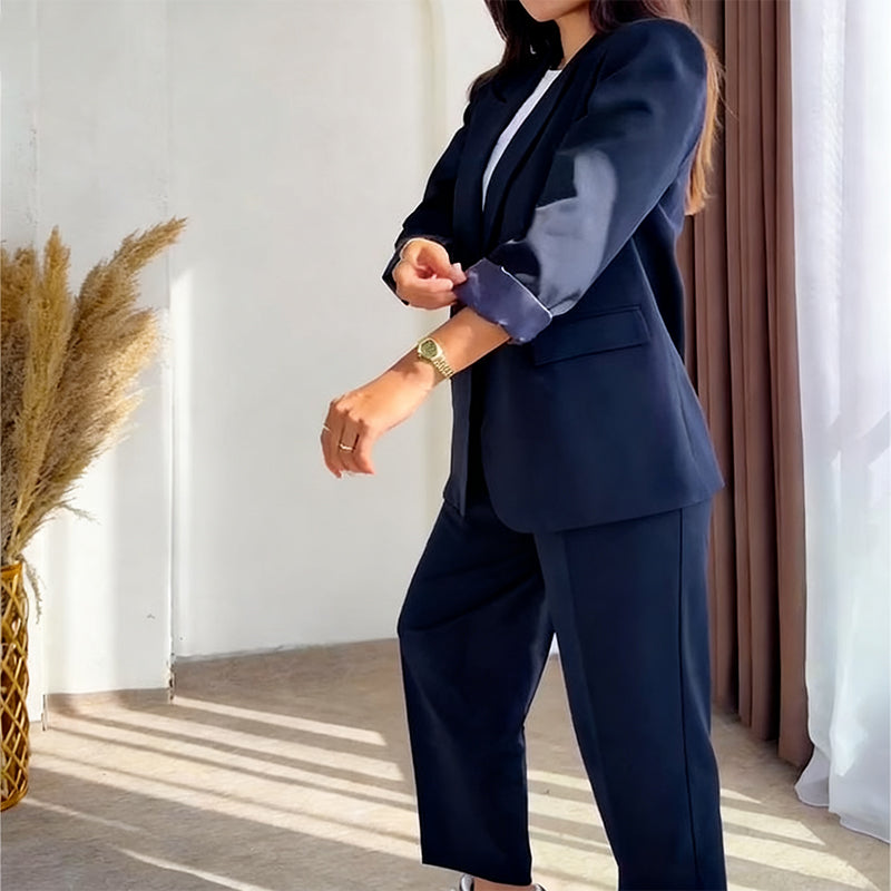 🎁 Ensemble deux pièces pour femme Kuschelwohl™ – Blazer et pantalon élégants | Soldes d'hiver – 40 % de réduction ❄️