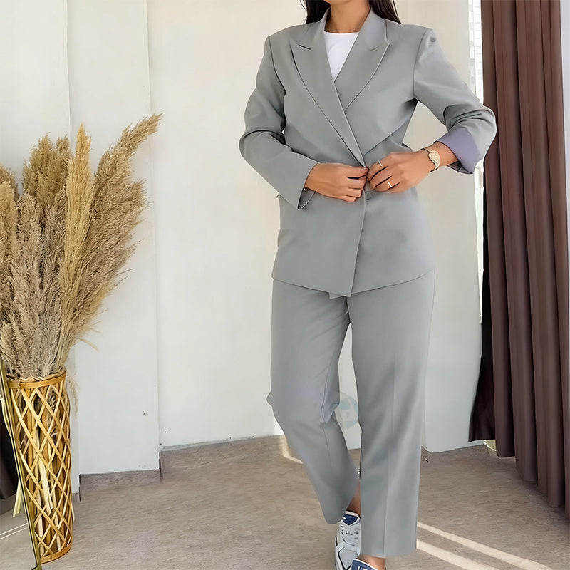 🎁 Ensemble deux pièces pour femme Kuschelwohl™ – Blazer et pantalon élégants | Soldes d'hiver – 40 % de réduction ❄️