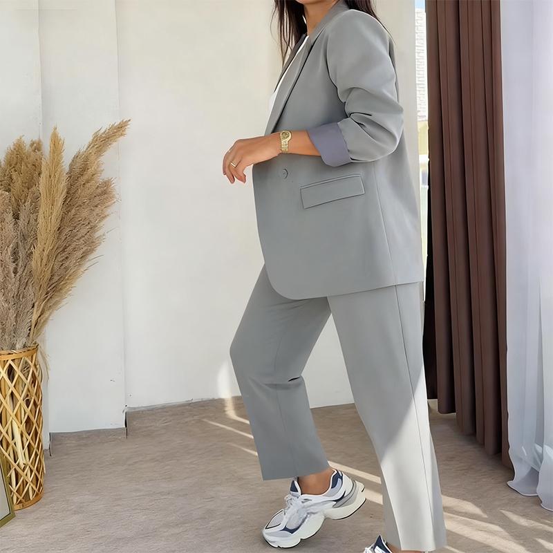 🎁 Ensemble deux pièces pour femme Kuschelwohl™ – Blazer et pantalon élégants | Soldes d'hiver – 40 % de réduction ❄️