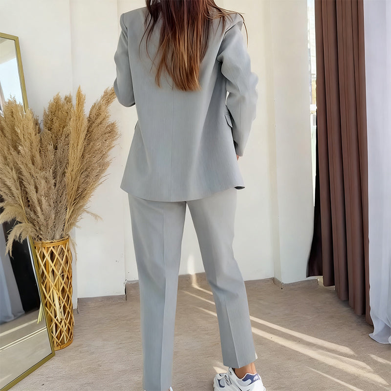 🎁 Ensemble deux pièces pour femme Kuschelwohl™ – Blazer et pantalon élégants | Soldes d'hiver – 40 % de réduction ❄️