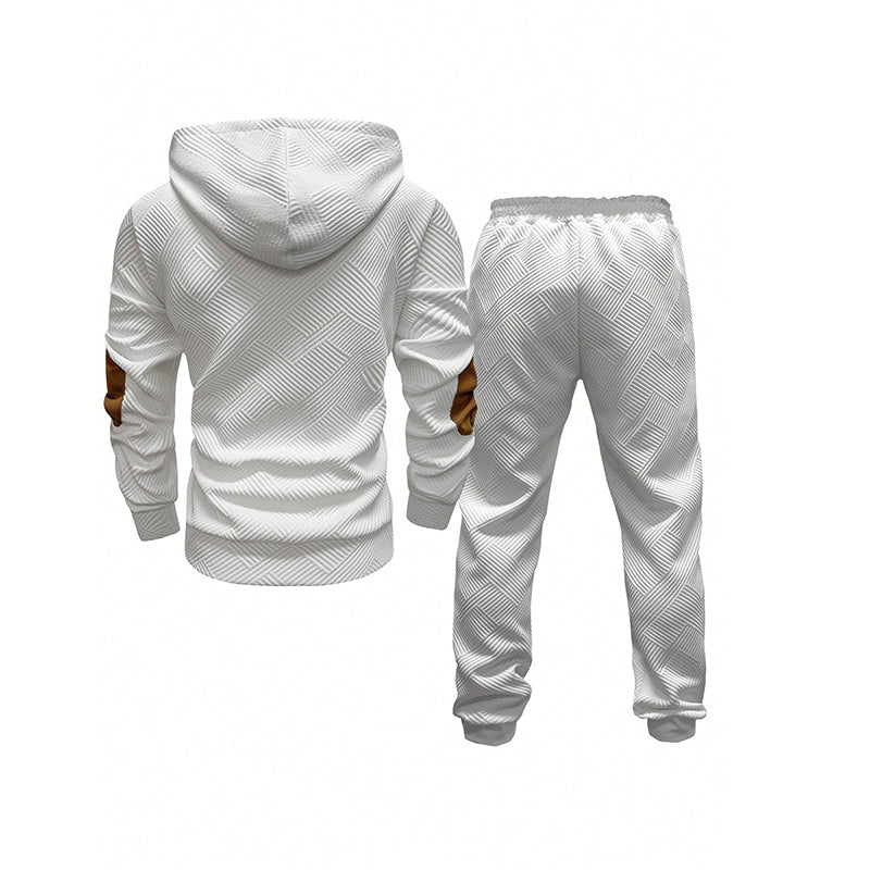❄️ Ensemble survêtement homme Cozy™ – Sweat à capuche texturé et pantalon | Soldes d'hiver –40 % 🎁