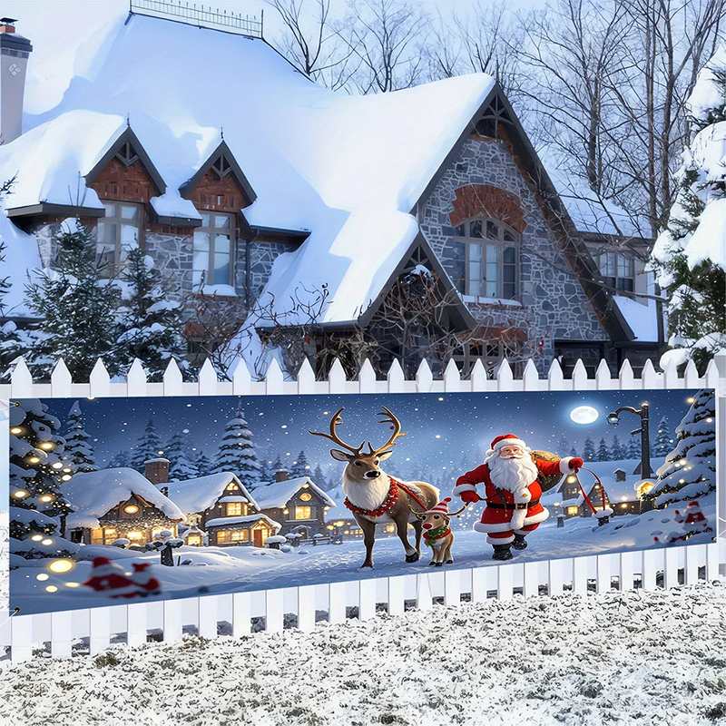 🔥Solange der Vorrat reicht 40 % Rabatt!🎉Weihnachtsbanner für draußen zum Aufhängen