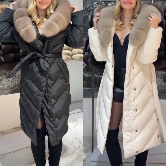 🎄 Manteau d'hiver élégant pour femme Cozy Comfort™ avec col en fausse fourrure – Soldes de Noël ✨ Maintenant à -40 %