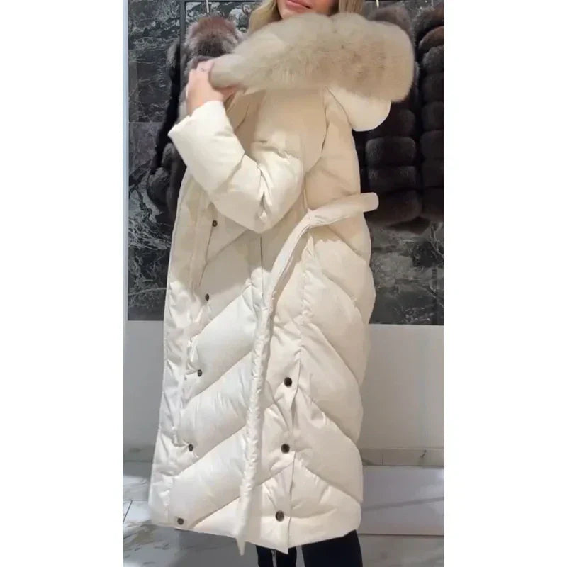 🎄 Manteau d'hiver élégant pour femme Cozy Comfort™ avec col en fausse fourrure – Soldes de Noël ✨ Maintenant à -40 %