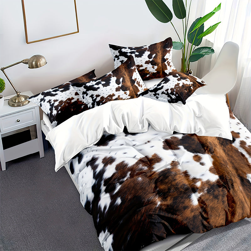 ⭐🎅Kuschelwohl™ Kuschelweiches Bettwäsche-Set „Kuh-Print“ (Großer Weihnachts-Sale 🎄)