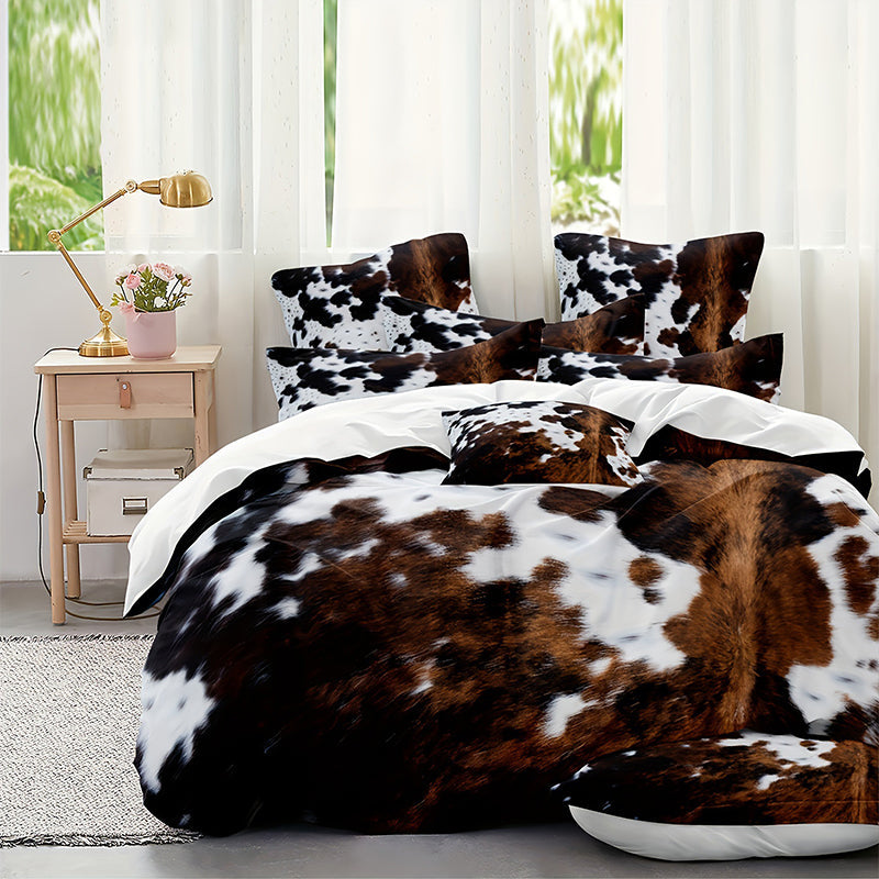⭐🎅Kuschelwohl™ Kuschelweiches Bettwäsche-Set „Kuh-Print“ (Großer Weihnachts-Sale 🎄)