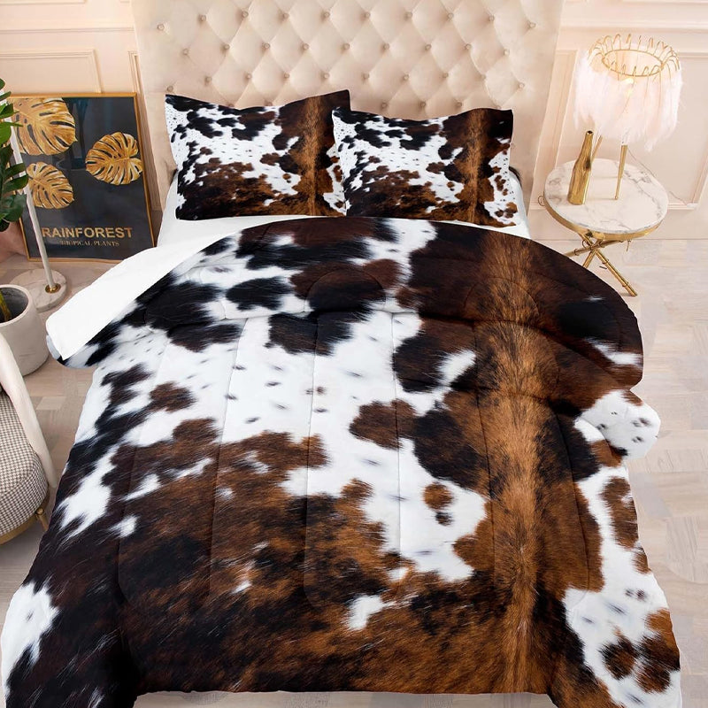 ⭐🎅Kuschelwohl™ Kuschelweiches Bettwäsche-Set „Kuh-Print“ (Großer Weihnachts-Sale 🎄)