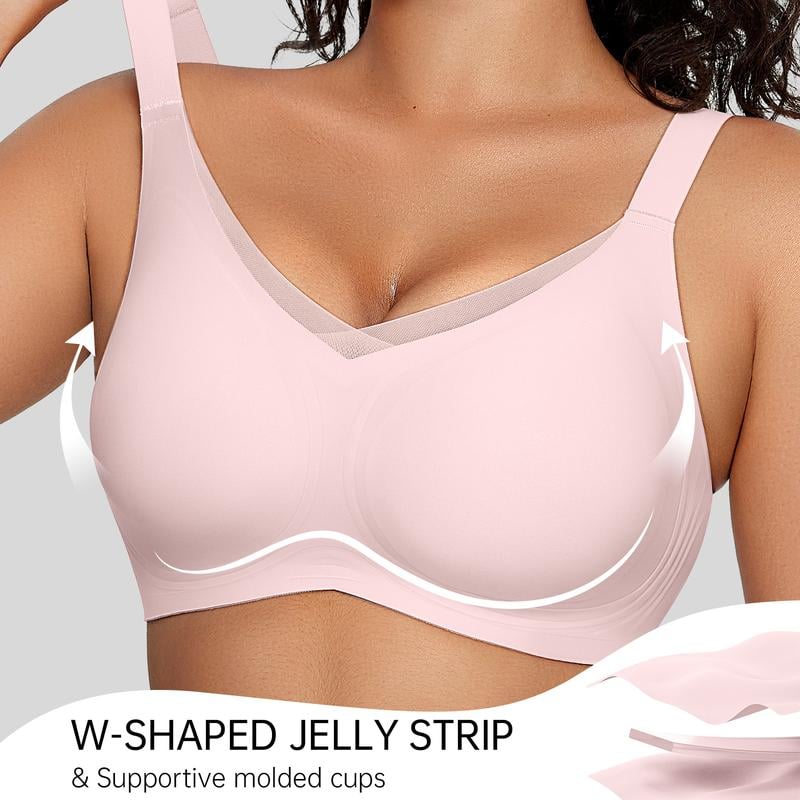 💖DERNIER JOUR -50%💷Soutien-gorge push-up sans armatures et sans coutures en maille avec décolleté en V pour femmes