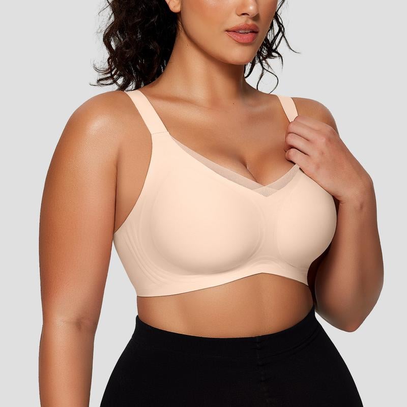 💖DERNIER JOUR -50%💷Soutien-gorge push-up sans armatures et sans coutures en maille avec décolleté en V pour femmes