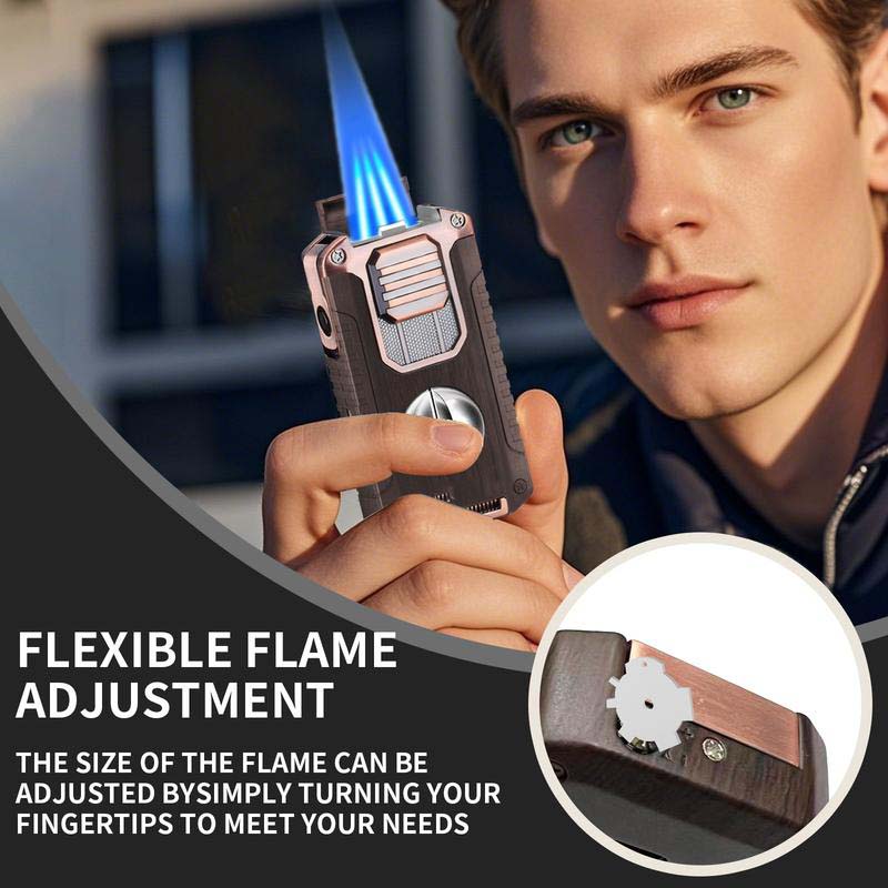 🎅🎁Cadeaux de Noël 🎊Briquet à cigares rechargeable 5 en 1 avec coupe-cigare
