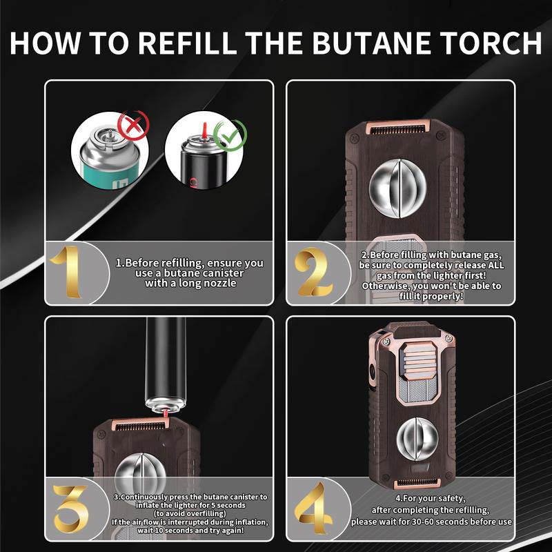 🎅🎁Cadeaux de Noël 🎊Briquet à cigares rechargeable 5 en 1 avec coupe-cigare