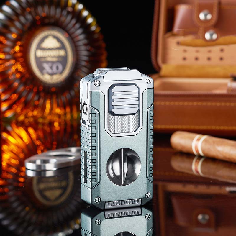 🎅🎁Cadeaux de Noël 🎊Briquet à cigares rechargeable 5 en 1 avec coupe-cigare