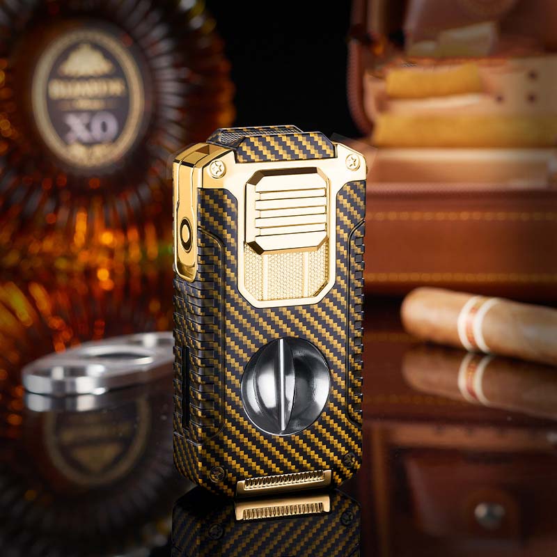 🎅🎁Cadeaux de Noël 🎊Briquet à cigares rechargeable 5 en 1 avec coupe-cigare