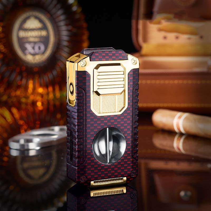 🎅🎁Cadeaux de Noël 🎊Briquet à cigares rechargeable 5 en 1 avec coupe-cigare