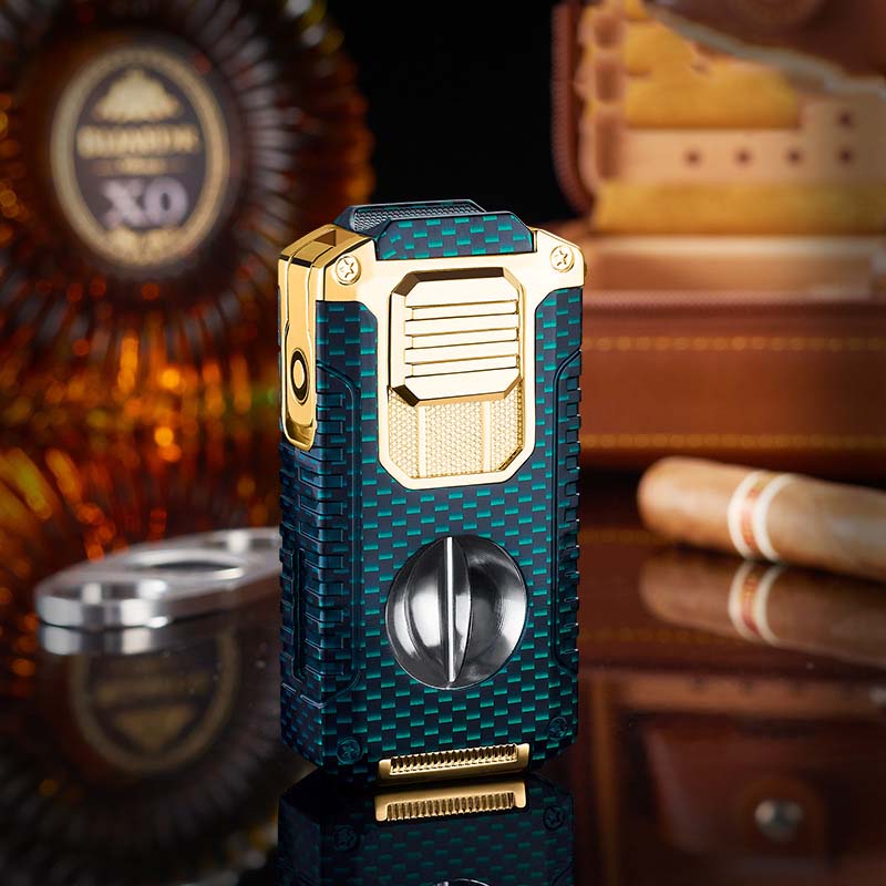 🎅🎁Cadeaux de Noël 🎊Briquet à cigares rechargeable 5 en 1 avec coupe-cigare