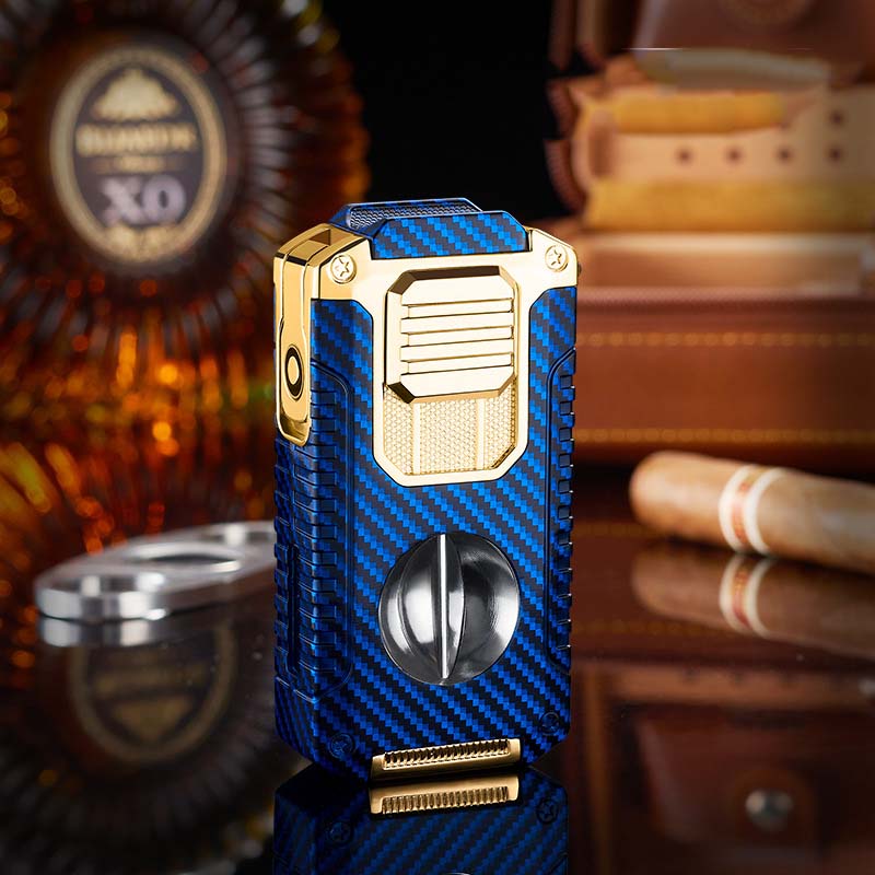 🎅🎁Cadeaux de Noël 🎊Briquet à cigares rechargeable 5 en 1 avec coupe-cigare