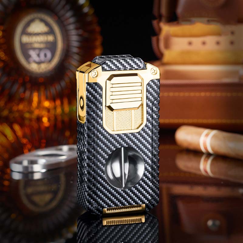 🎅🎁Cadeaux de Noël 🎊Briquet à cigares rechargeable 5 en 1 avec coupe-cigare
