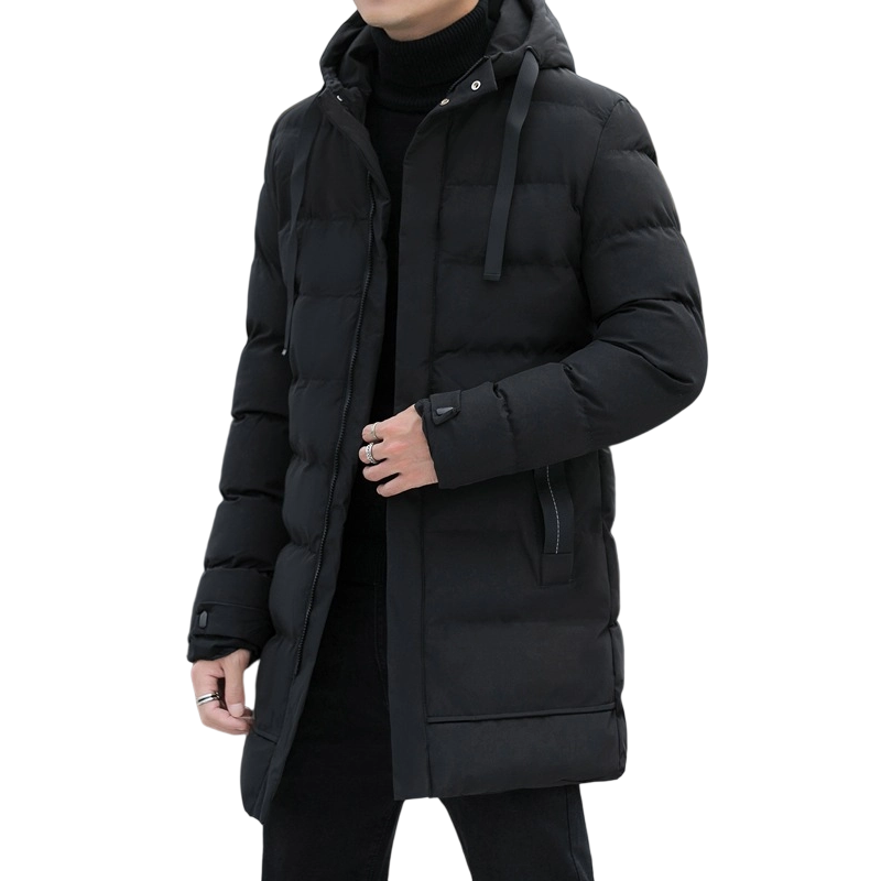 (Geschenk-Tipp) Kuschelwohl™ Mittellange Herren-Steppjacke mit Kapuze – Das perfekte Geschenk für Papa 🎁 – 🎄 Weihnachts-Sale & Sofort-Rabatt