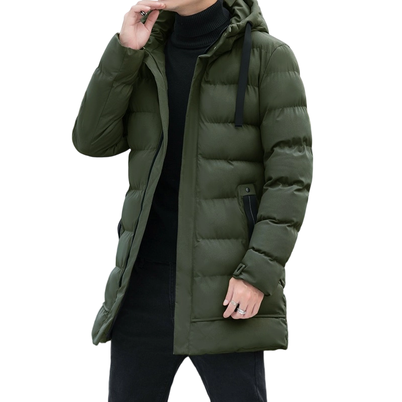 (Geschenk-Tipp) Kuschelwohl™ Mittellange Herren-Steppjacke mit Kapuze – Das perfekte Geschenk für Papa 🎁 – 🎄 Weihnachts-Sale & Sofort-Rabatt
