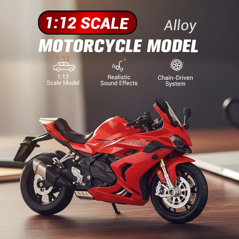 Kuschelwohl 1:12 Motorradmodell – Detailreiches Sammlerstück, Weihnachts-Special 🎄🎁