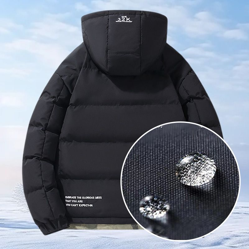 Stylische Daunenjacke mit Kapuze aus Baumwolle für Männer