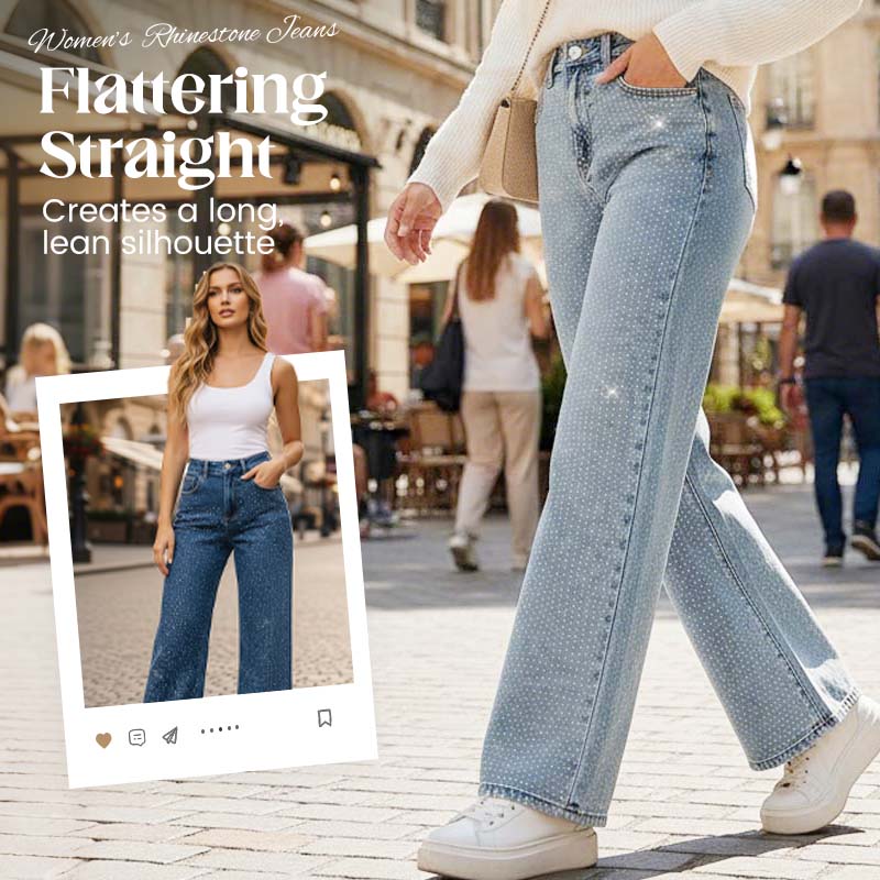 Stylische Damenjeans mit Strassverzierungen