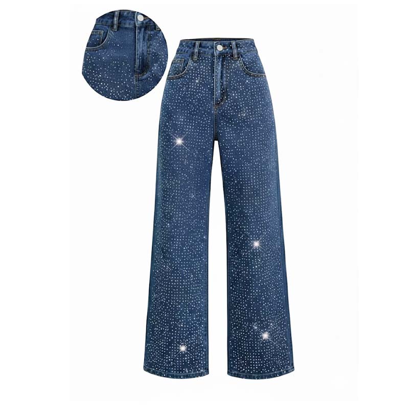 Stylische Damenjeans mit Strassverzierungen