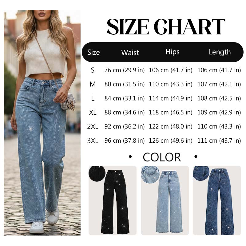 Stylische Damenjeans mit Strassverzierungen