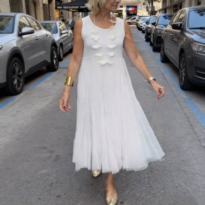 Damen zweiteiliges Set: Langarm-Oberteil und ärmelloses Kleid