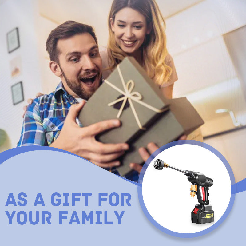 ⌛2026 Heißer Verkauf 50% Rabatt🔥Akku Hochdruckreiniger 45bar/653PSI mit 2X3000mAh Akku, 180° verstellbare Düse und 5M Schlauch für Auto und Blumenbewässerung