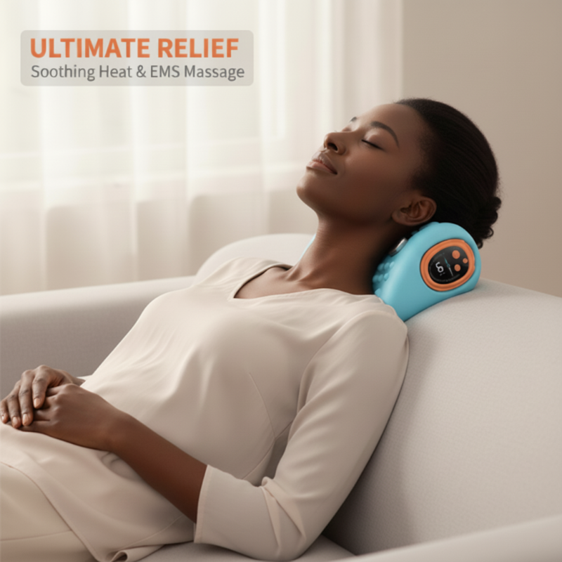 Nackenmassagekissen mit Wärmefunktion – Entspannung für Nacken & Schultern 💆‍♂️🔥