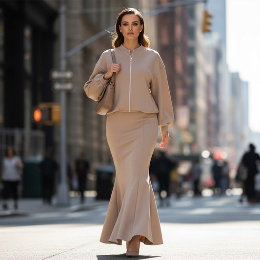 Damen-Top und Meerjungfrauenrock, 2-teiliges Set