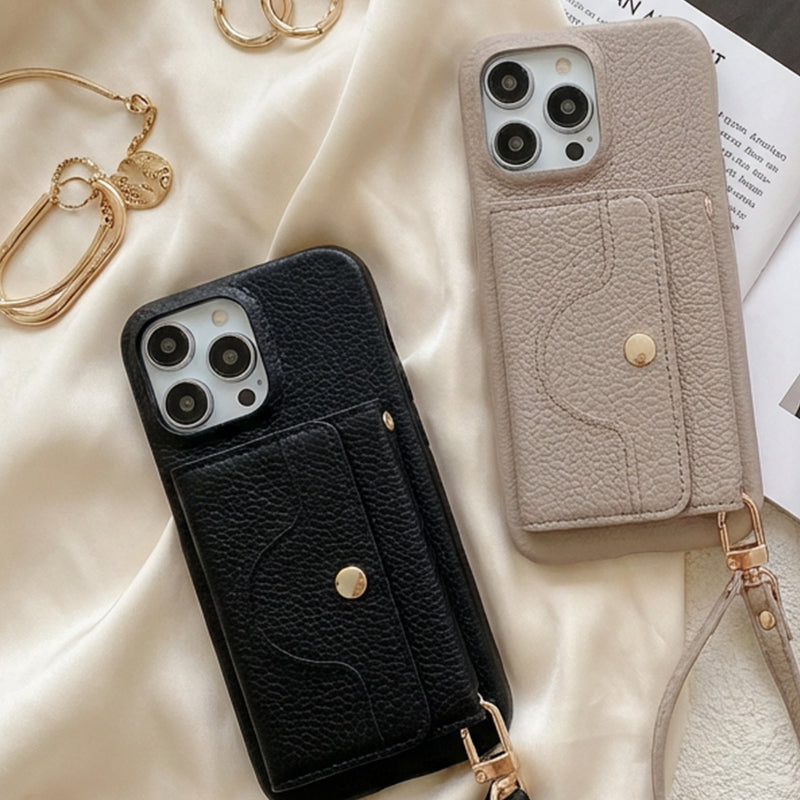 Schützende pinkfarbene Handyhülle mit Spiegel und Handgelenkschlaufe