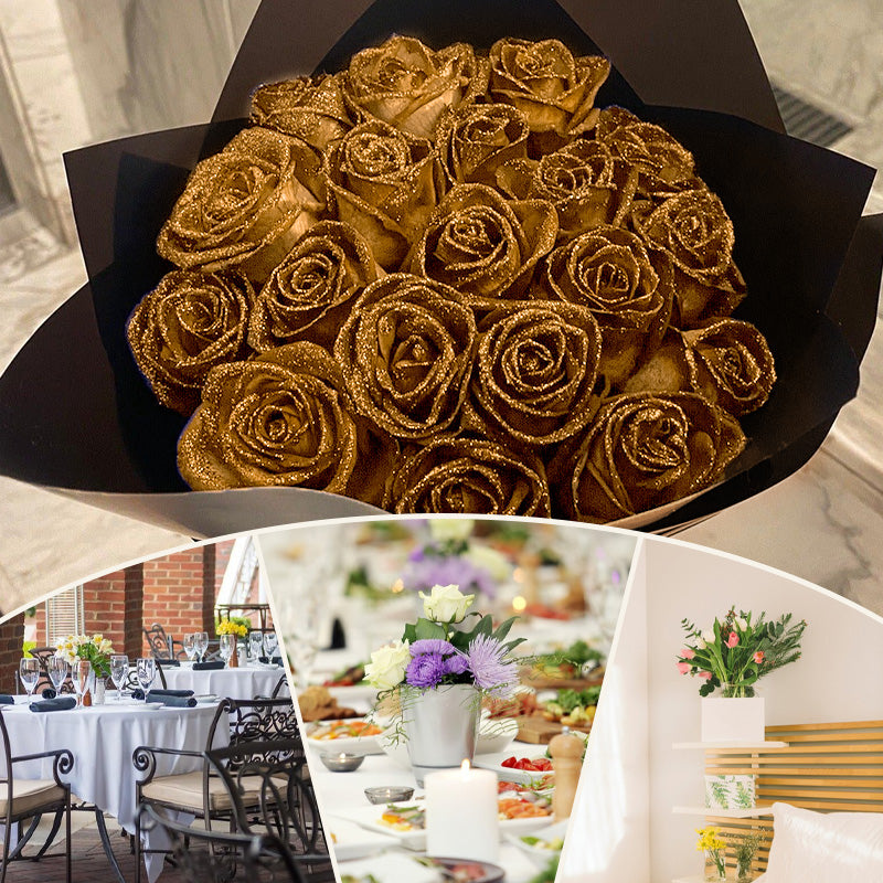 🌹 🌹 🌹 Glitzernder Strauß künstlicher Rosen