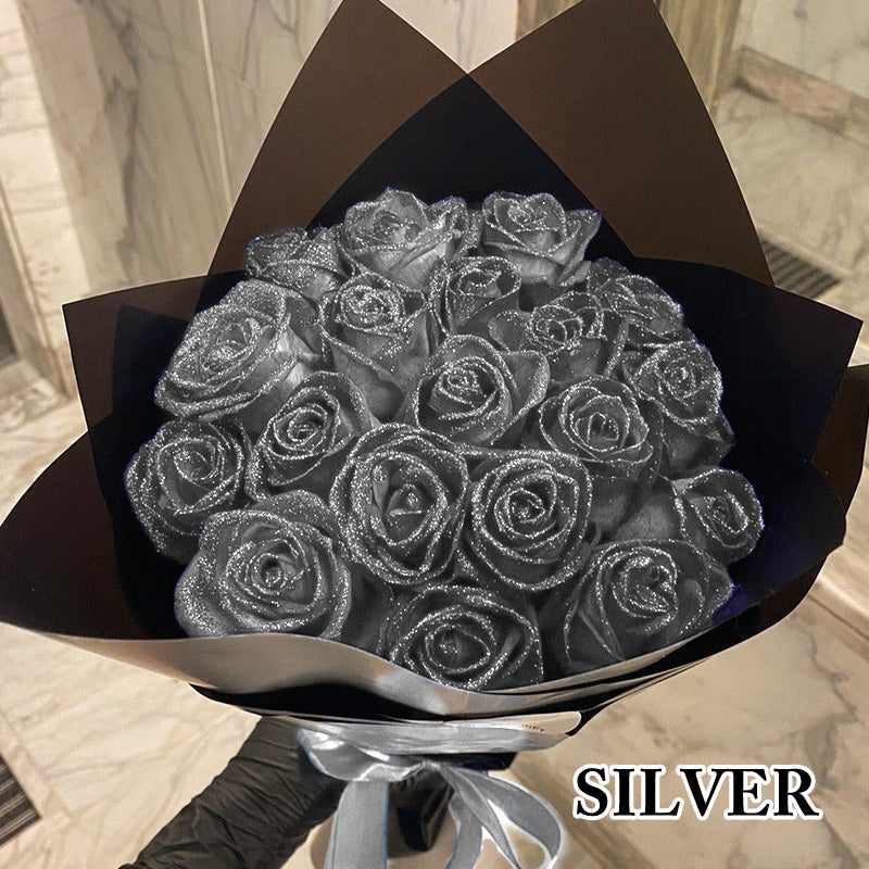 🌹 🌹 🌹 Glitzernder Strauß künstlicher Rosen