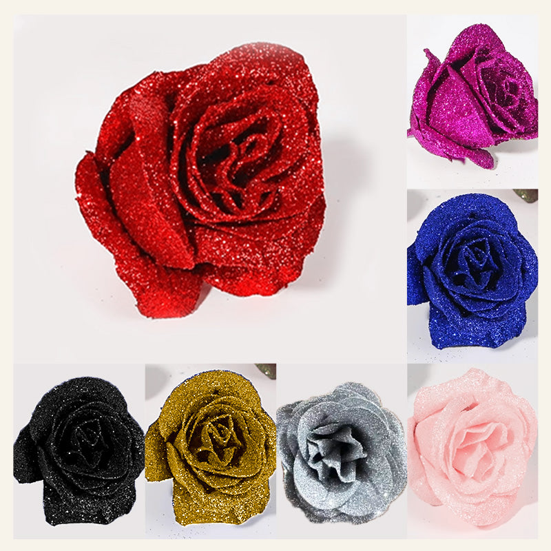 🌹 🌹 🌹 Glitzernder Strauß künstlicher Rosen