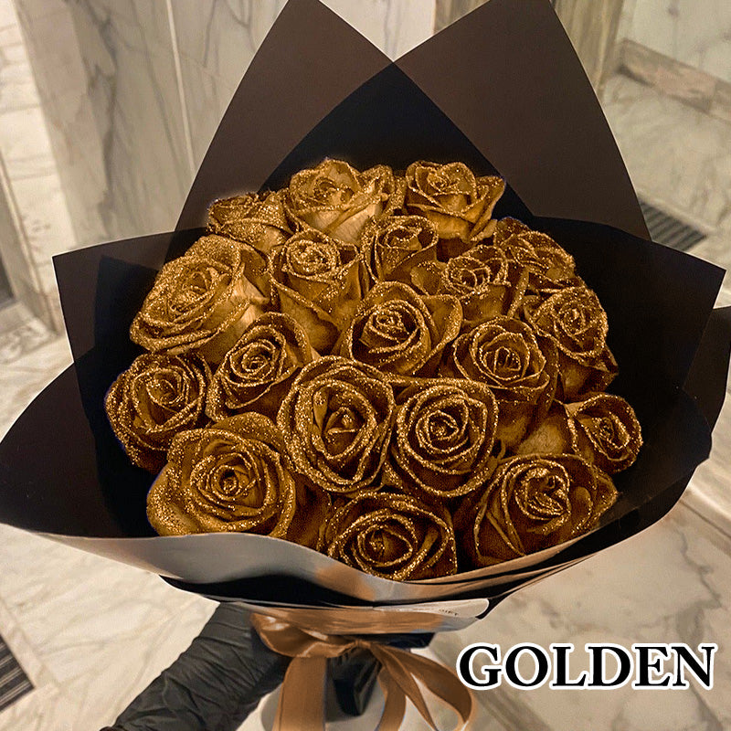 🌹 🌹 🌹 Glitzernder Strauß künstlicher Rosen