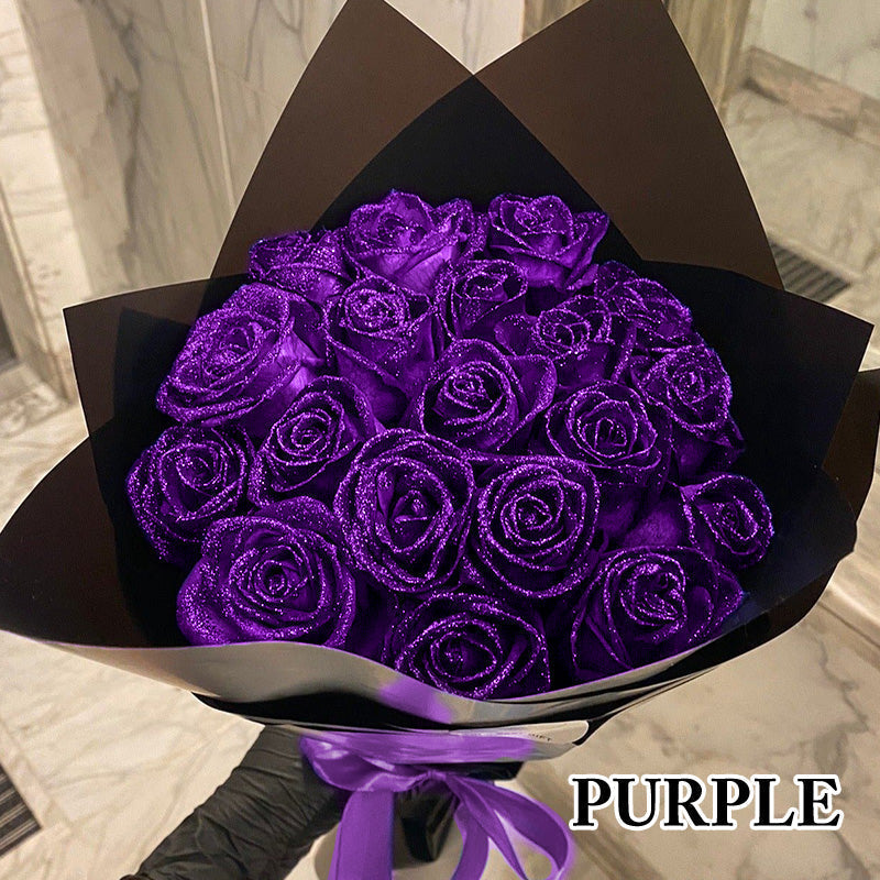 🌹 🌹 🌹 Glitzernder Strauß künstlicher Rosen