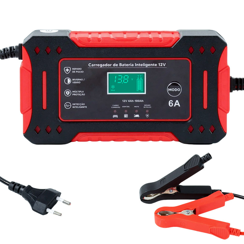 🎉 Neujahrsgeschenk – 50% RABATT!🔋Intelligenter Auto- und Motorradlader , 12V Slim Ladegerät (6A + Pulsreparatur) – Kompatibel mit Auto/Motorrad/E-Bike: Sicher & Langlebig!